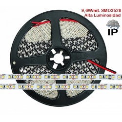 Tira LED 5 mts Flexible 48W 600 Led SMD 3528 IP54 Blanco Cálido Alta Luminosidad